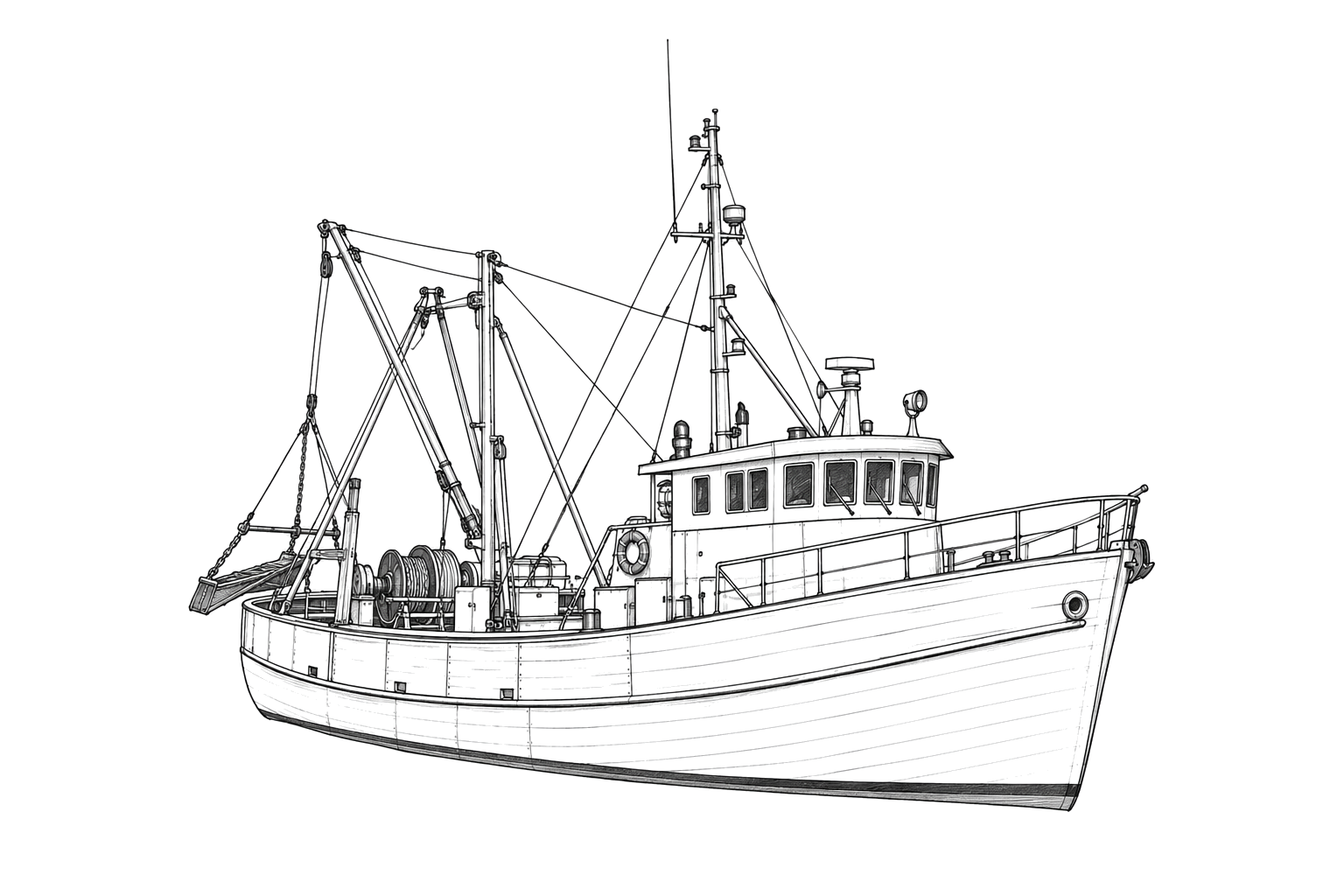 Engraved line drawing of the North Star
