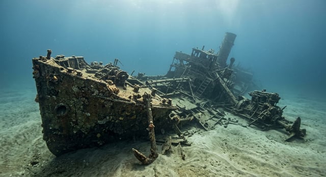 Artistic impression of the SS Ario