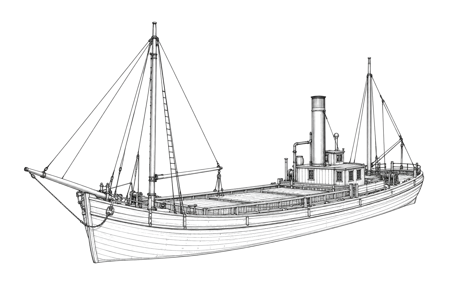 Engraved line drawing of the Hinckley