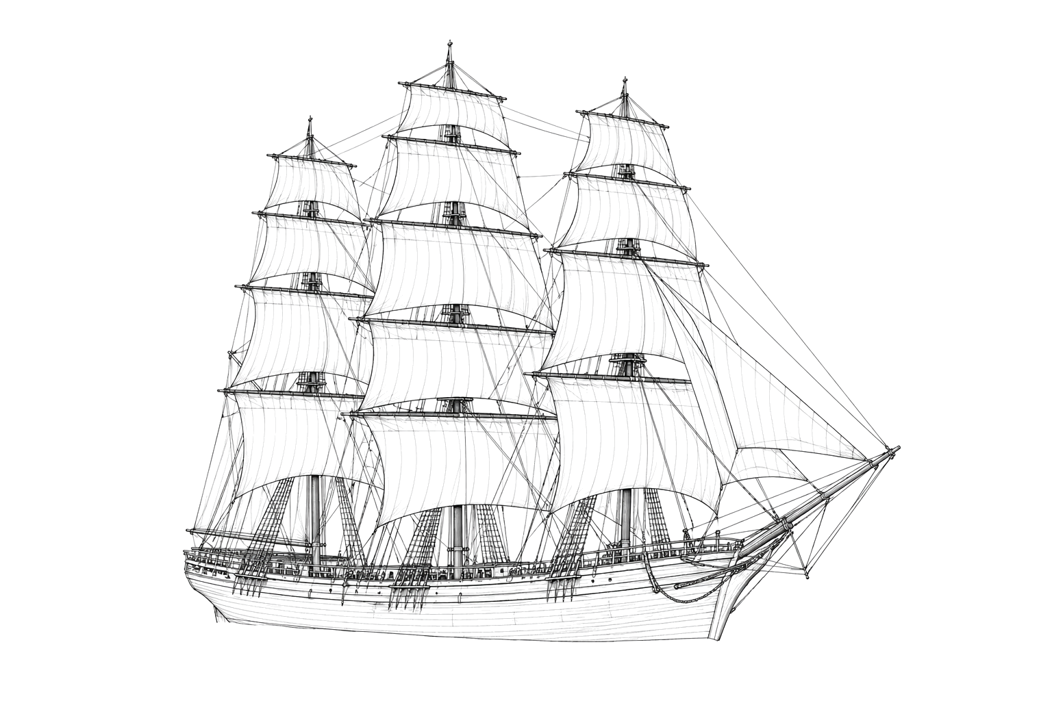 Engraved line drawing of the Maritana