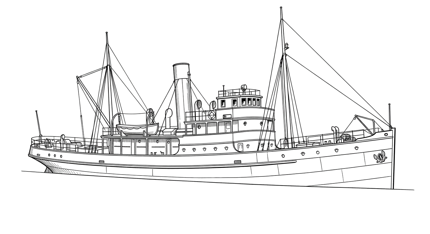 Engraved line drawing of the Cheslakee