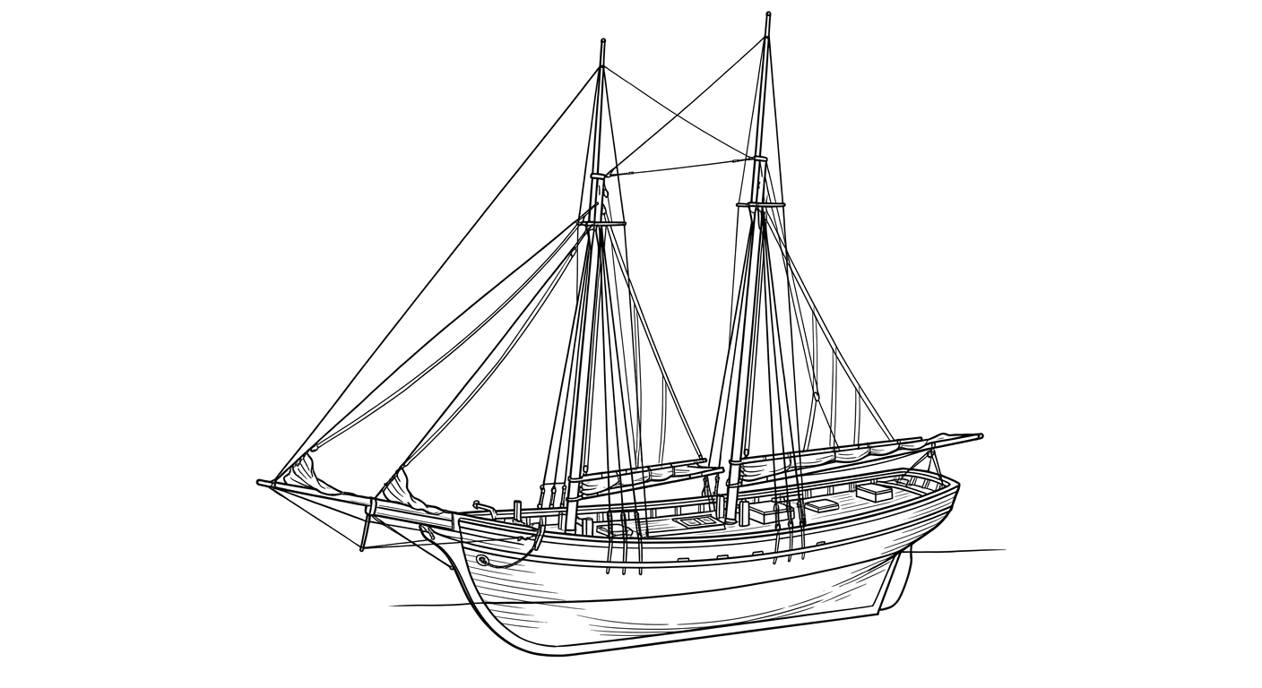 Engraved line drawing of the Wm. H. Roach