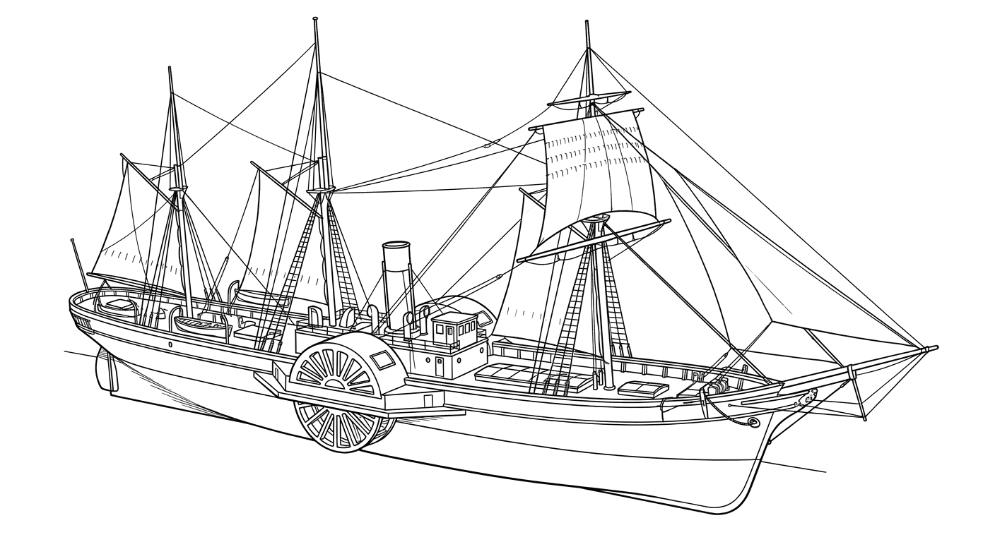 Engraved line drawing of the Venus