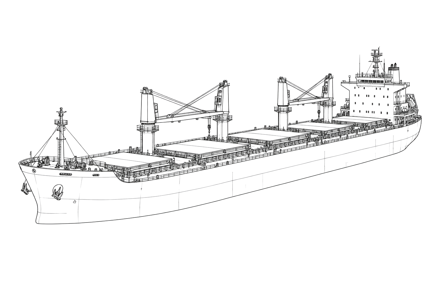 Engraved line drawing of the Flare