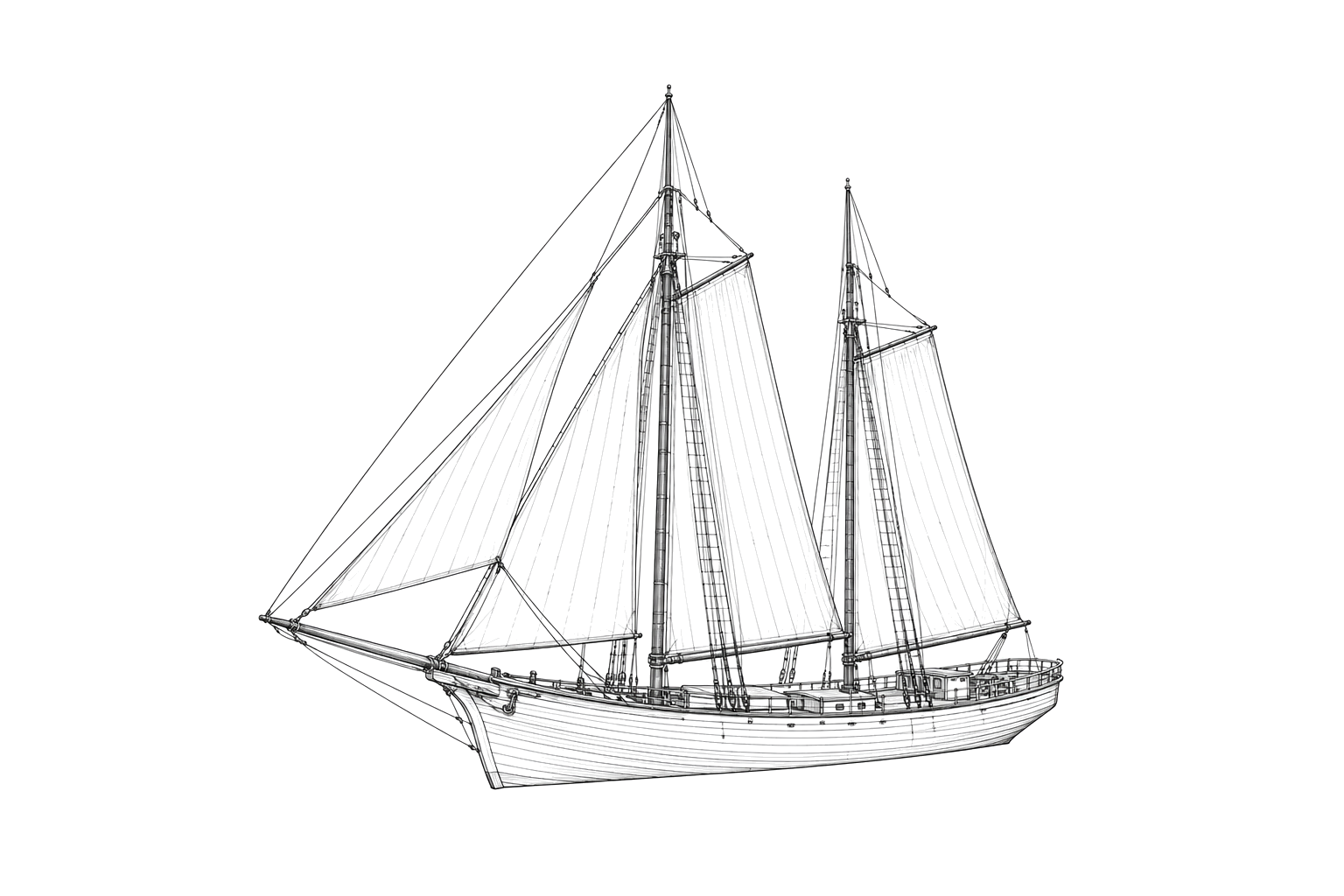 Engraved line drawing of the Ottawa