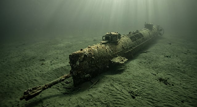 Artistic impression of the H. L. Hunley