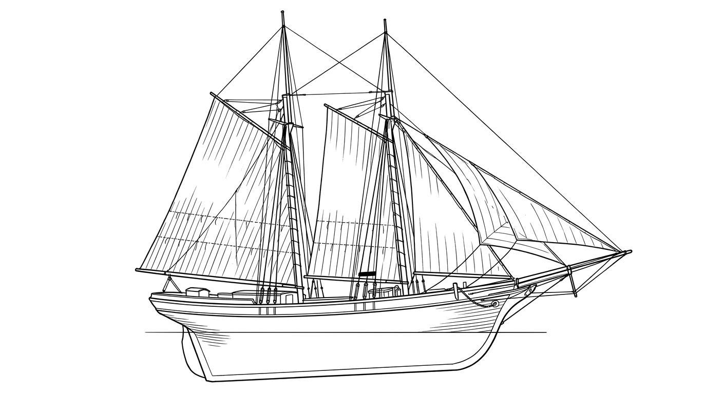 Engraved line drawing of the William H. Aspinwall