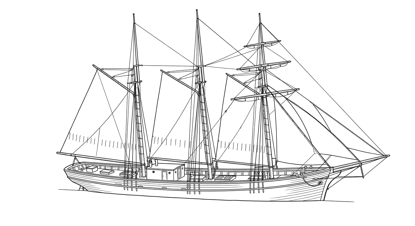 Engraved line drawing of the H.P. Kirkham