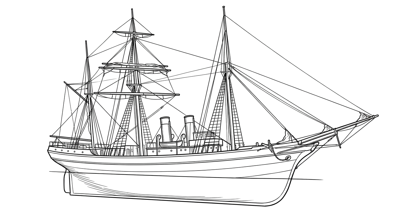 Engraved line drawing of the Carthaginian II