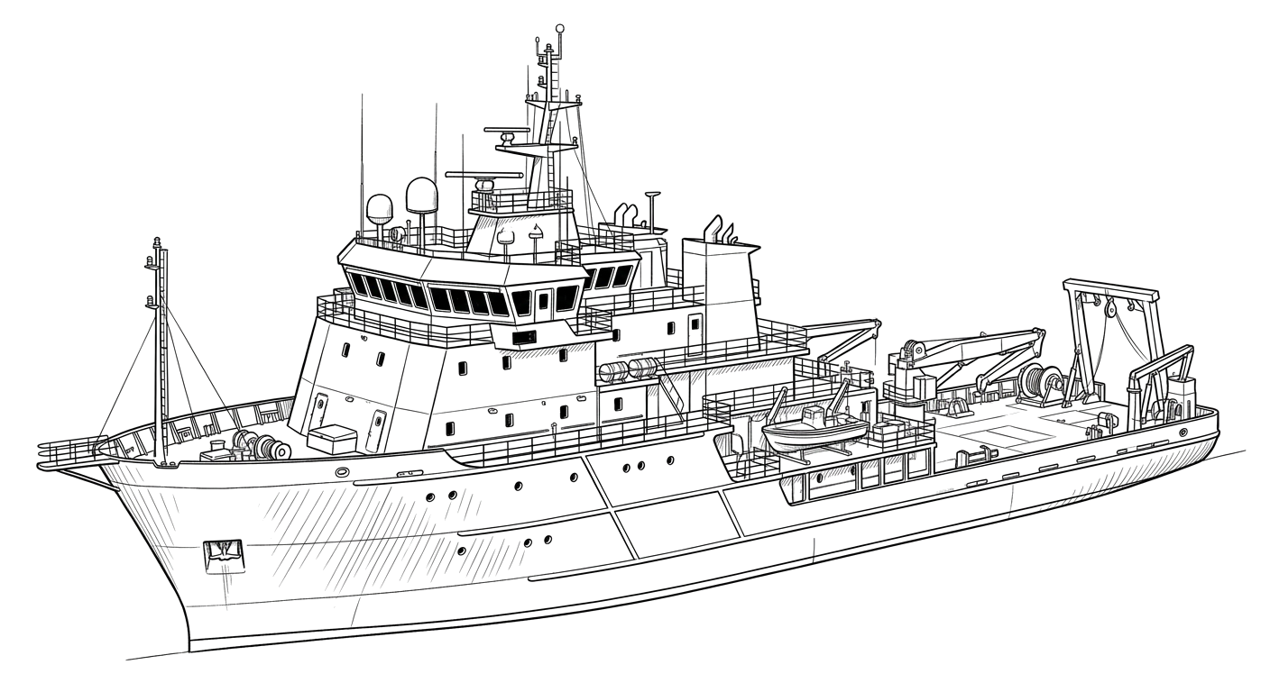 Engraved line drawing of the Fairfield New Venture