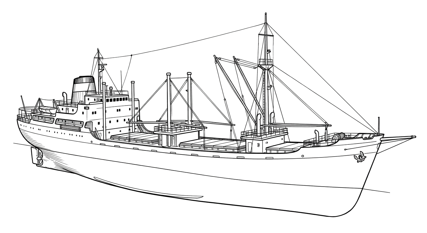 Engraved line drawing of the Scott Mason-Chaite