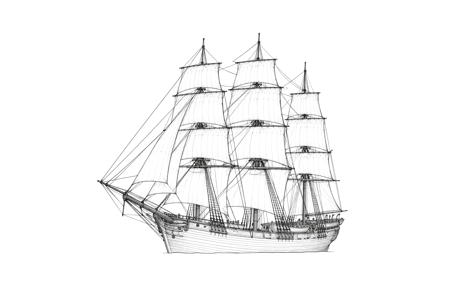 Engraved line drawing of the Archer