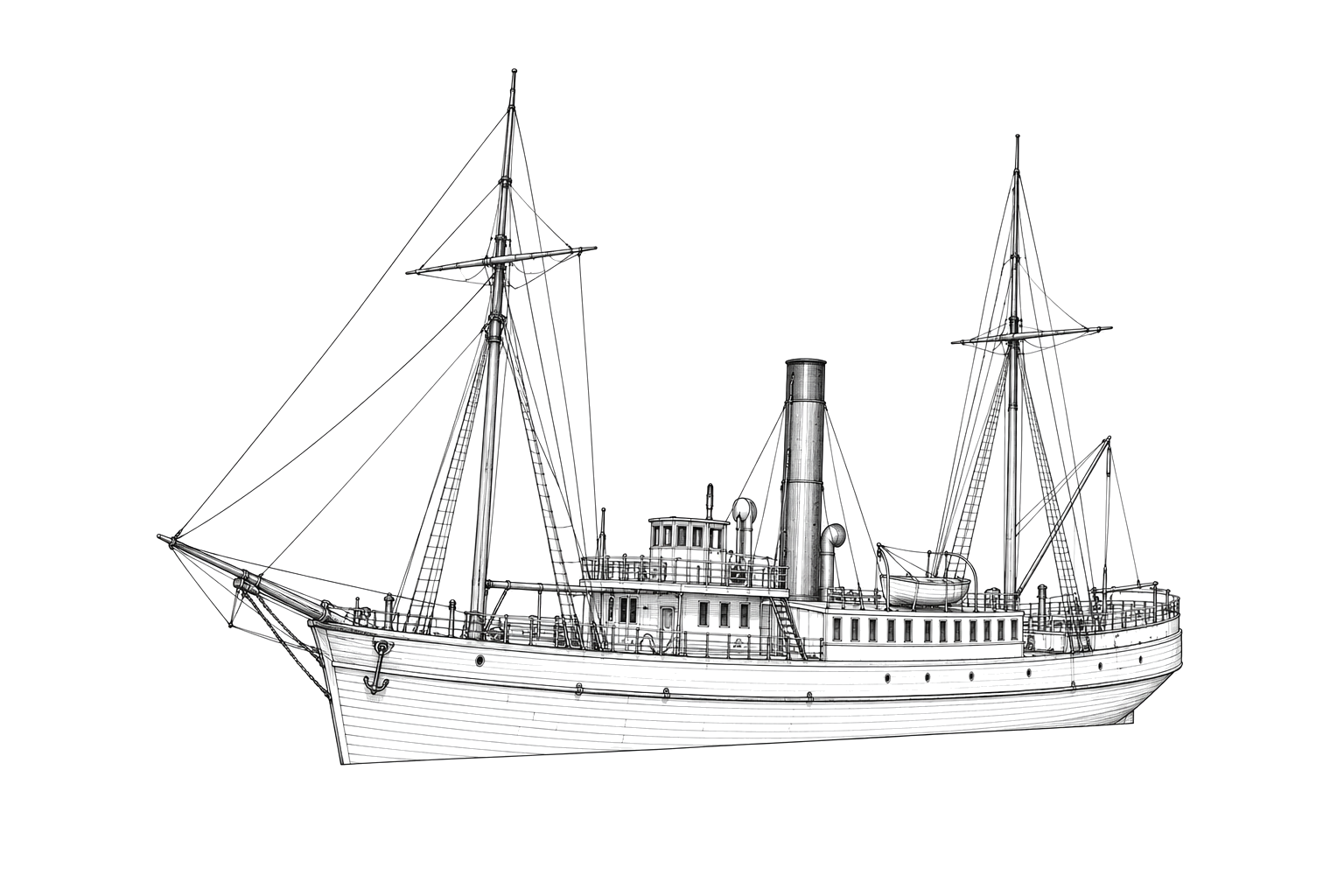 Engraved line drawing of the Fountain City