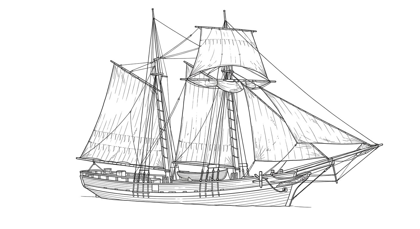 Engraved line drawing of the Perseverance