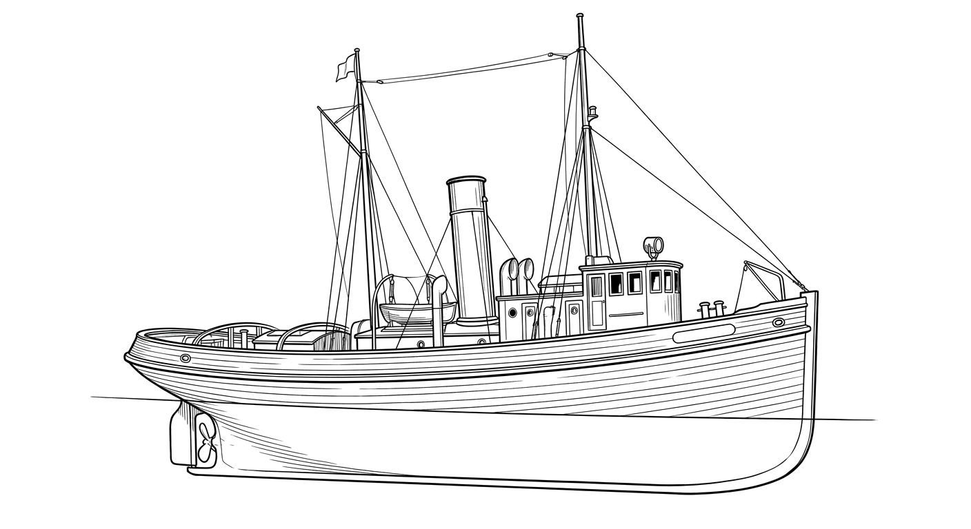 Engraved line drawing of the Cumberland