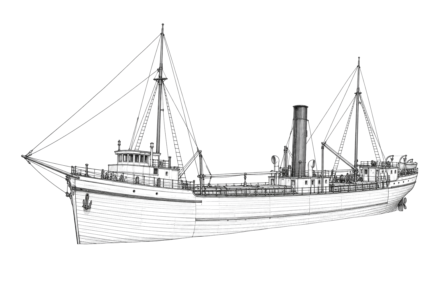 Engraved line drawing of the Norlond