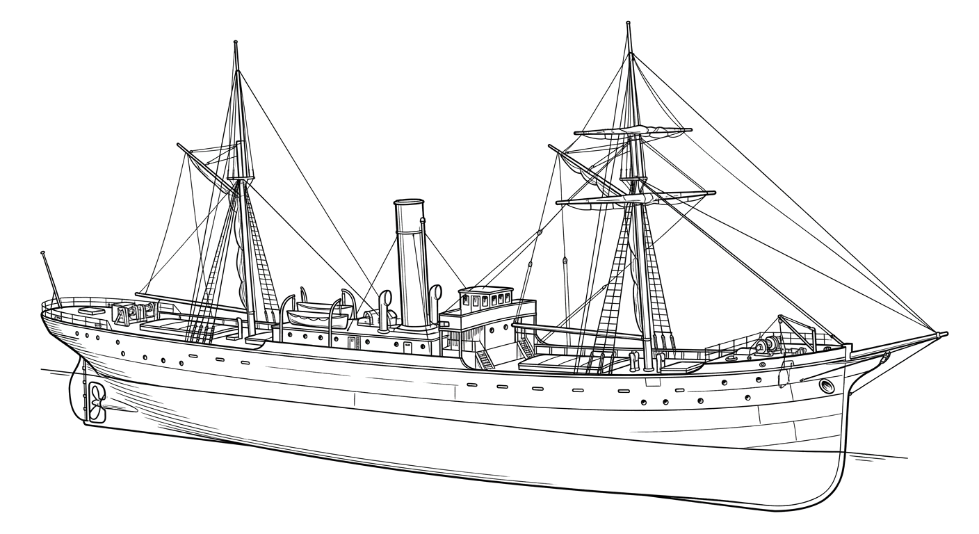 Engraved line drawing of the Minnie Breslauer