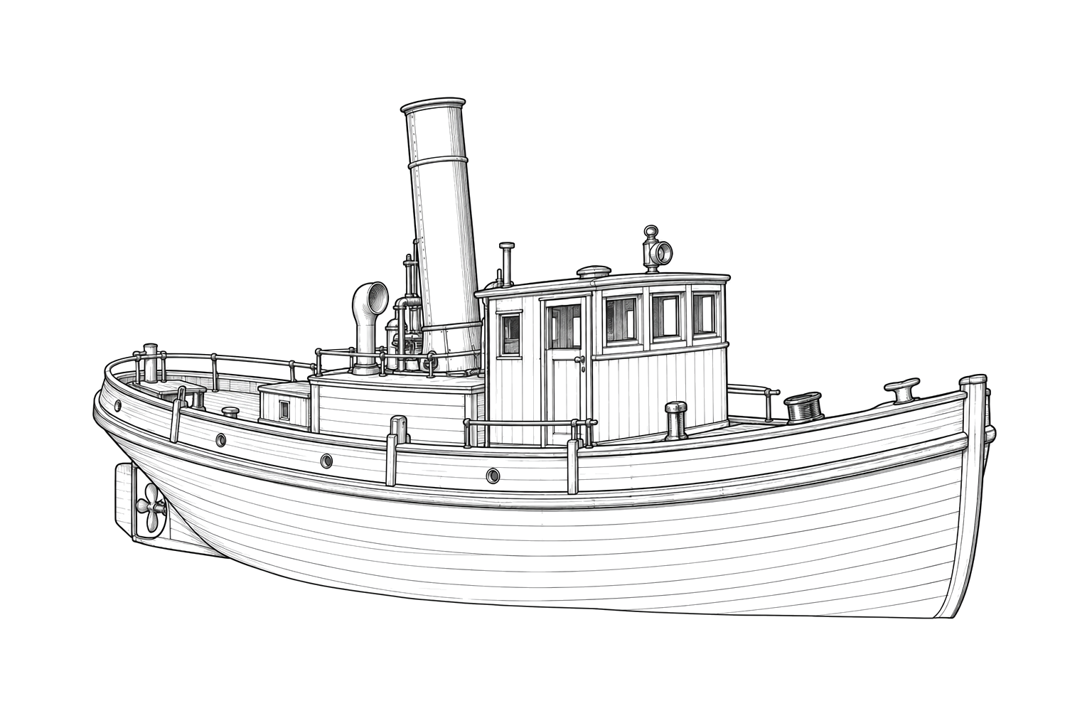 Engraved line drawing of the Fred and Will