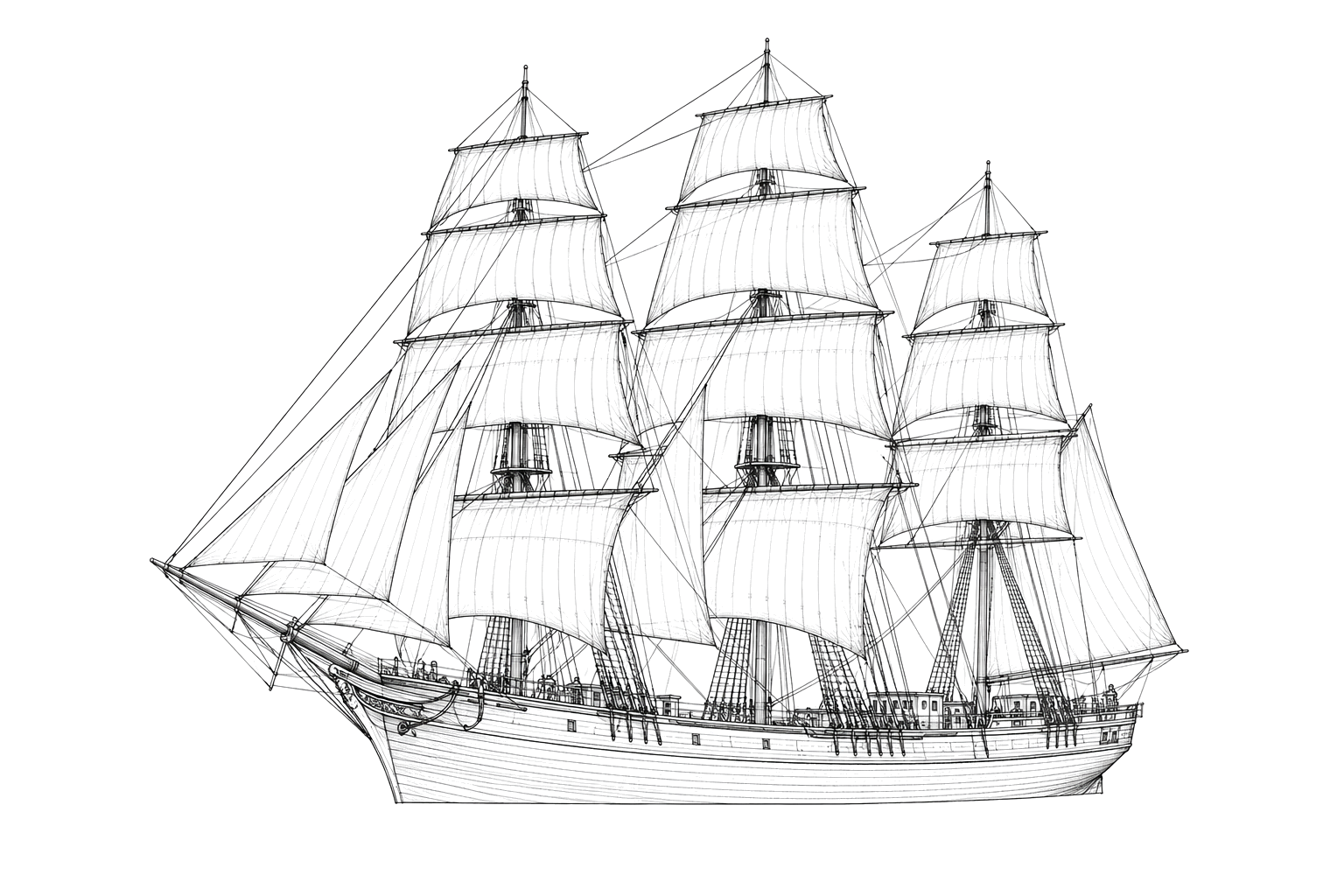 Engraved line drawing of the Abiel Abbot