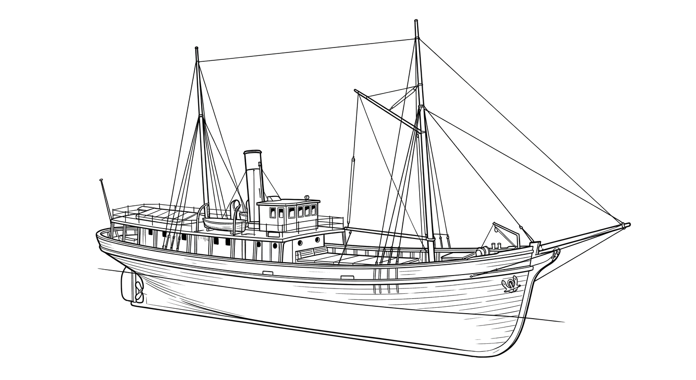 Engraved line drawing of the Vesper