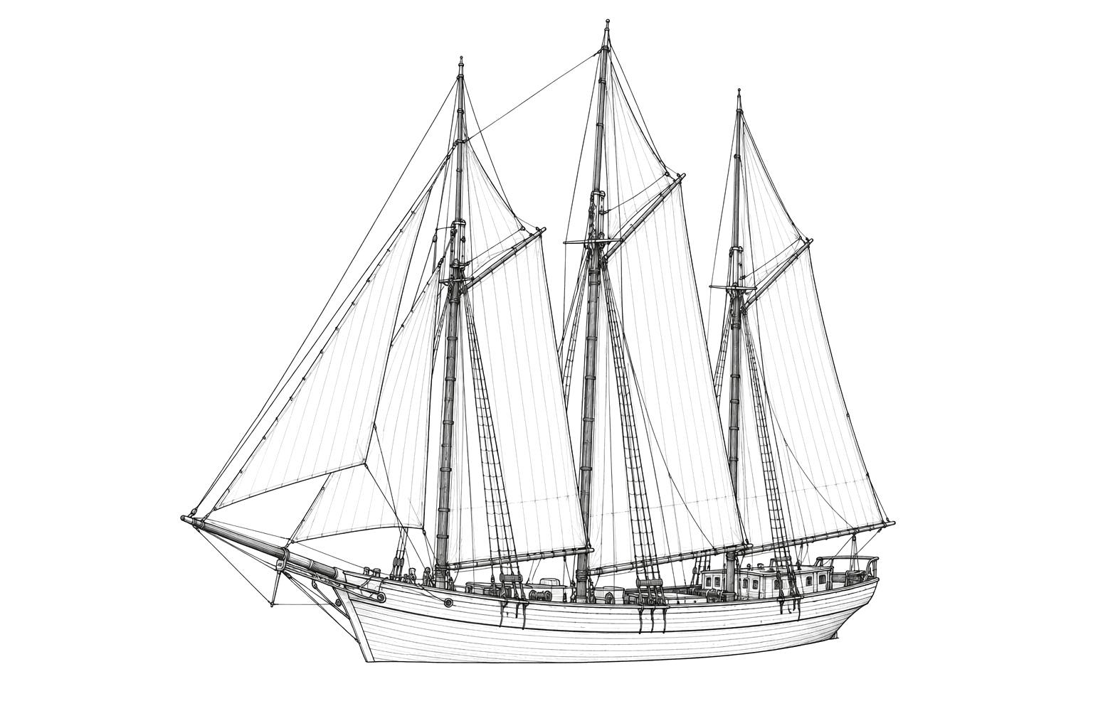 Engraved line drawing of the Carlingford