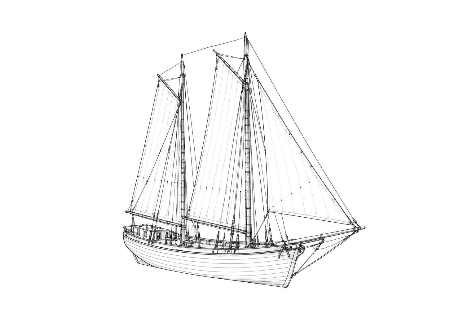 Engraved line drawing of the Byron