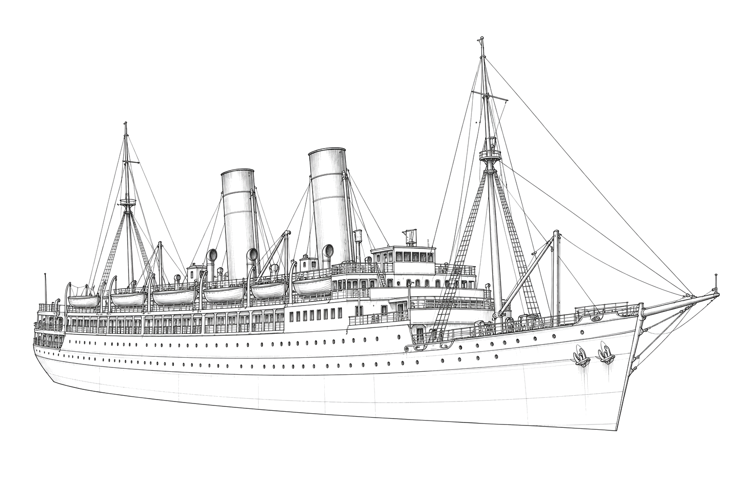 Engraved line drawing of the Romance