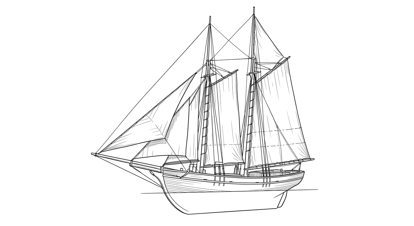 Engraved line drawing of the Lewis A. King