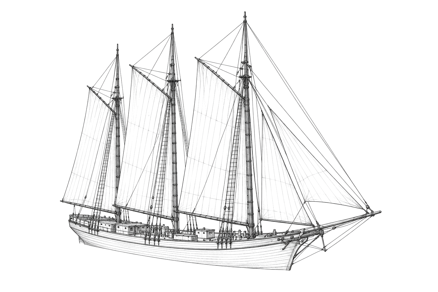 Engraved line drawing of the Magellan