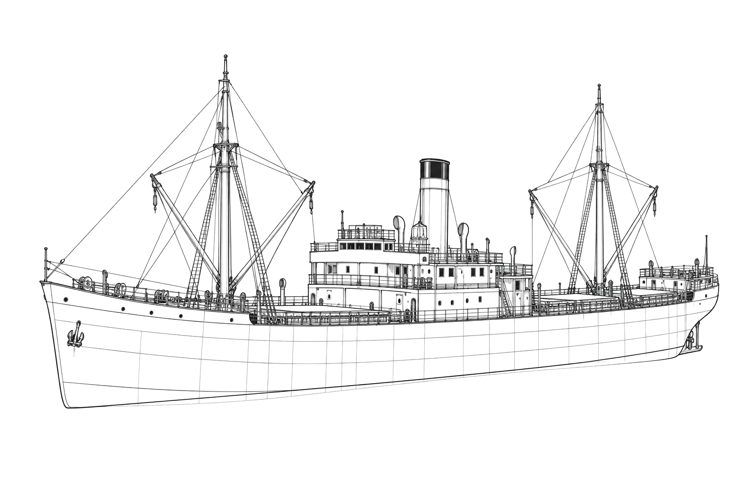 Engraved line drawing of the Buarque