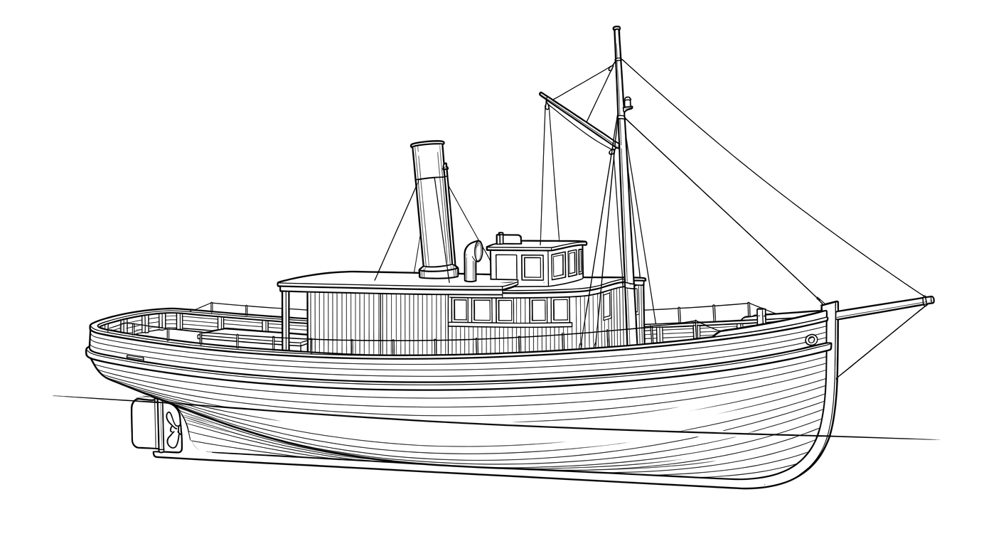 Engraved line drawing of the Dawn