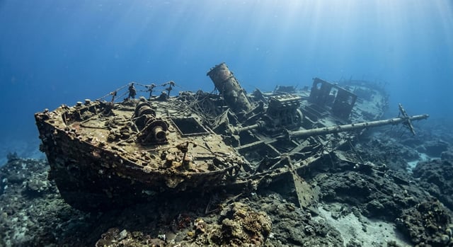 Artistic impression of the SS Maui