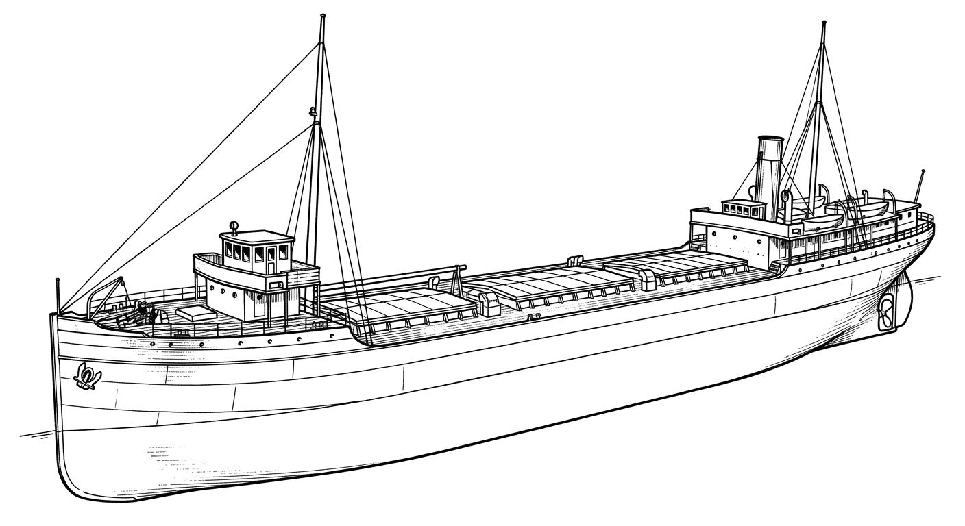 Engraved line drawing of the Sevona
