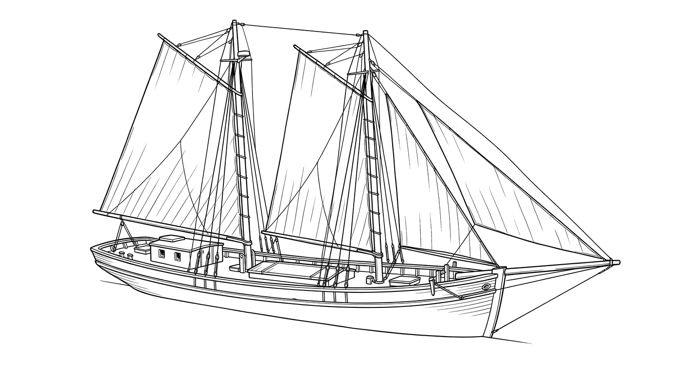 Engraved line drawing of the O. J. Walker