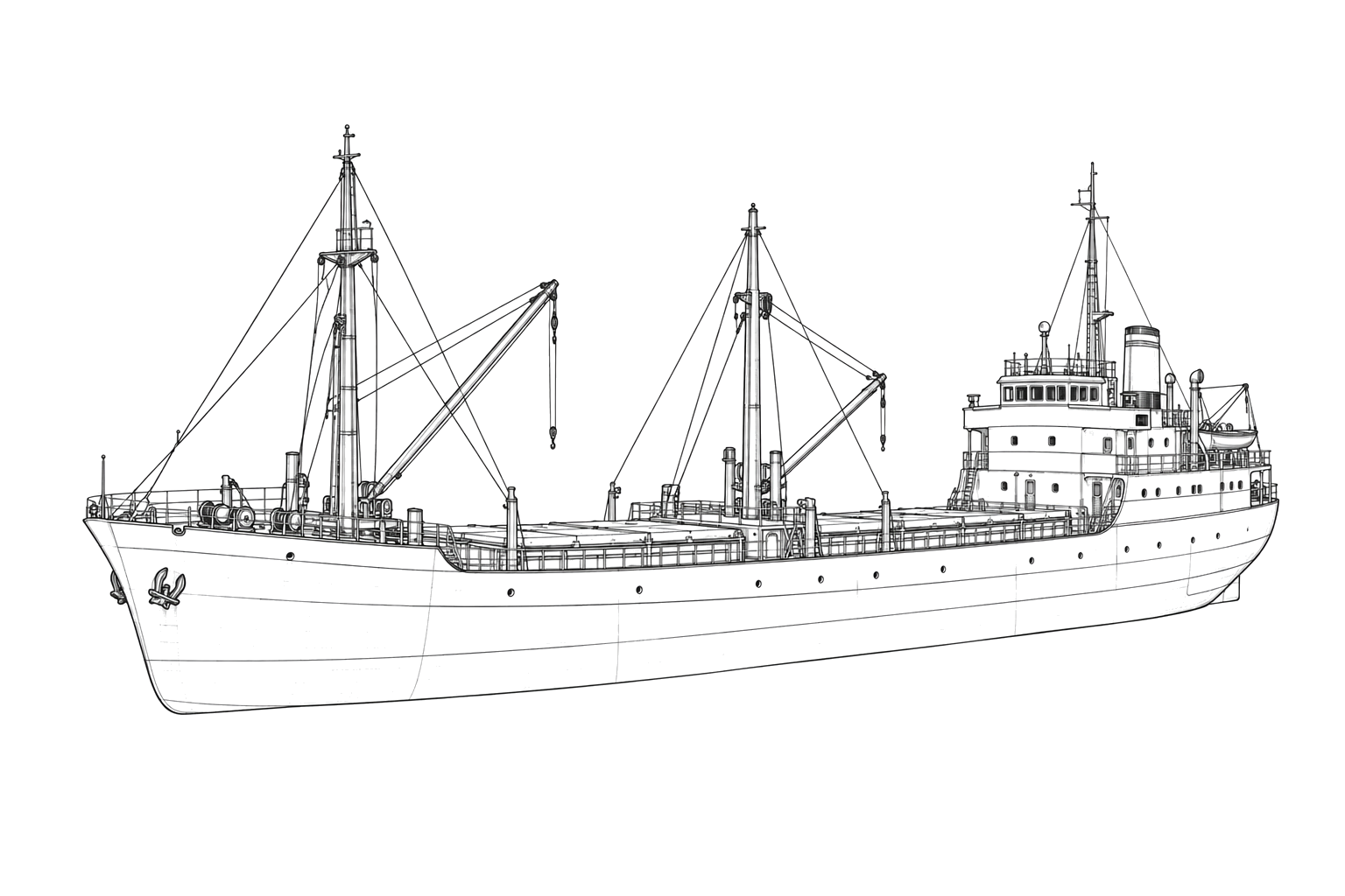 Engraved line drawing of the Havel