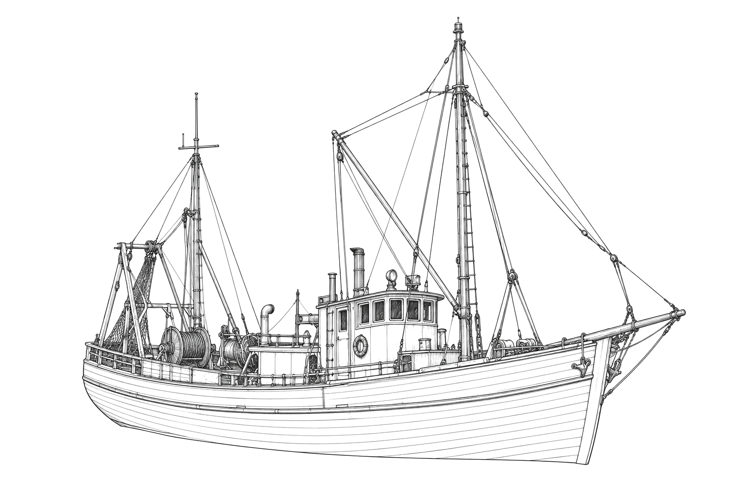 Engraved line drawing of the California