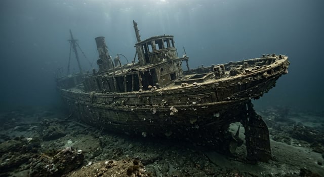 Artistic impression of the SS Portland