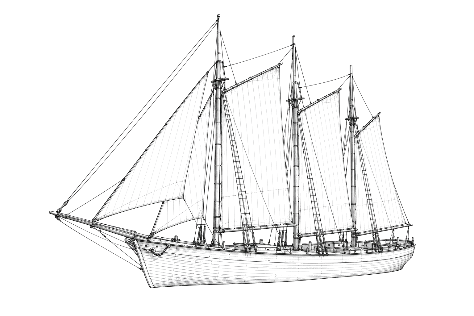 Engraved line drawing of the Thomas Hume