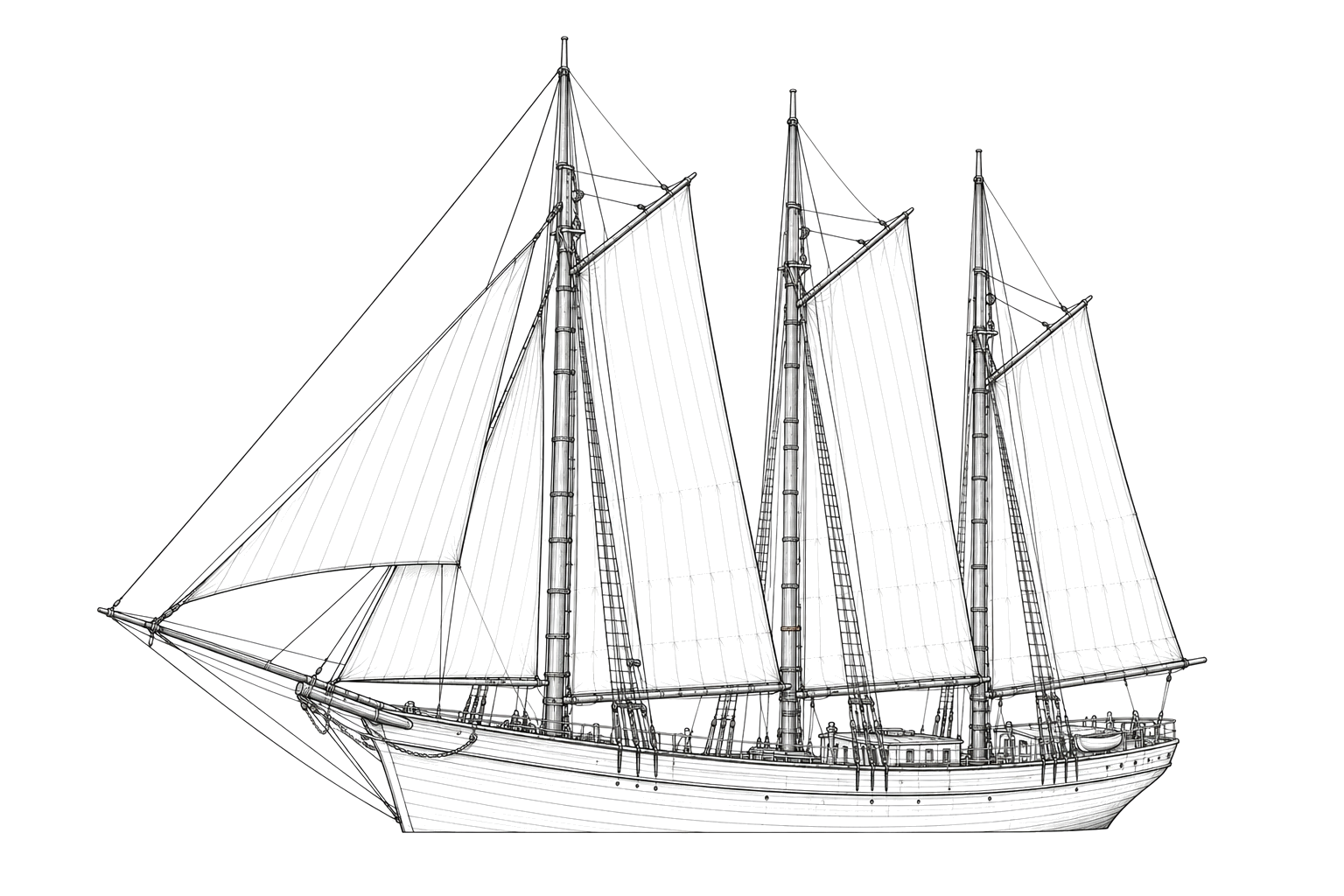 Engraved line drawing of the President Coaker