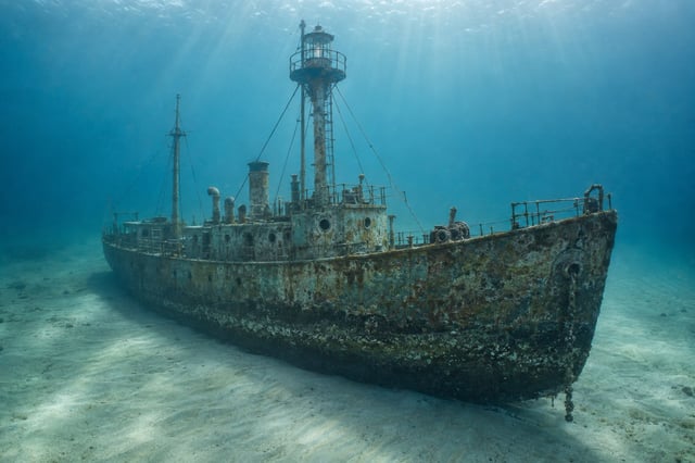 Artistic impression of the Diamond Shoals Lightship No. 71