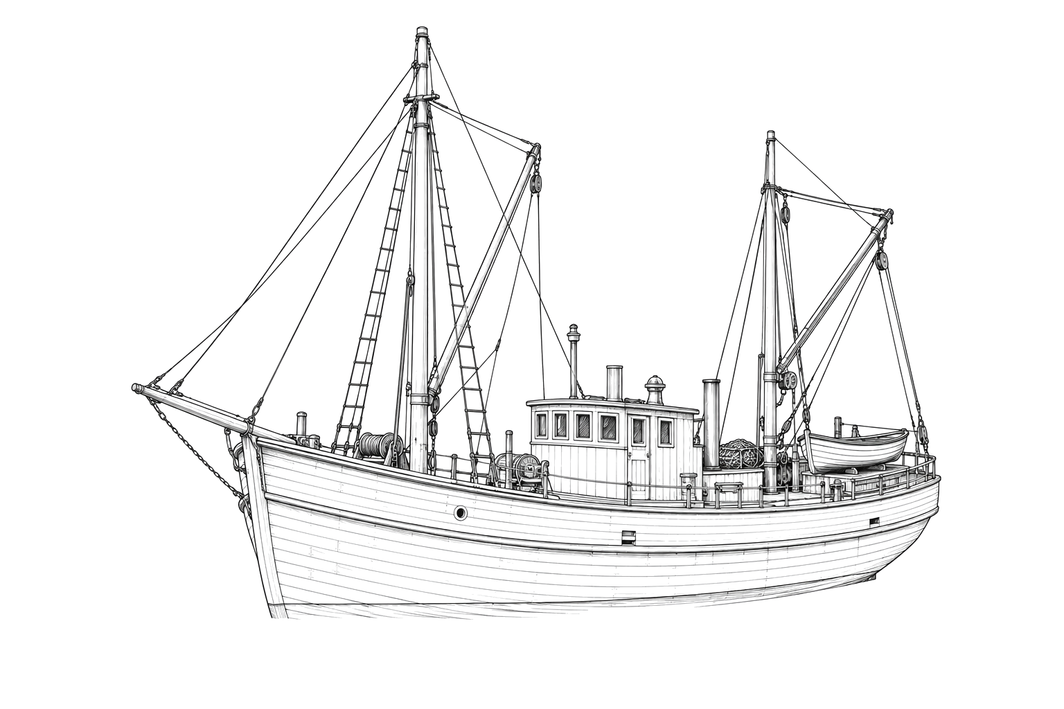 Engraved line drawing of the Neptune