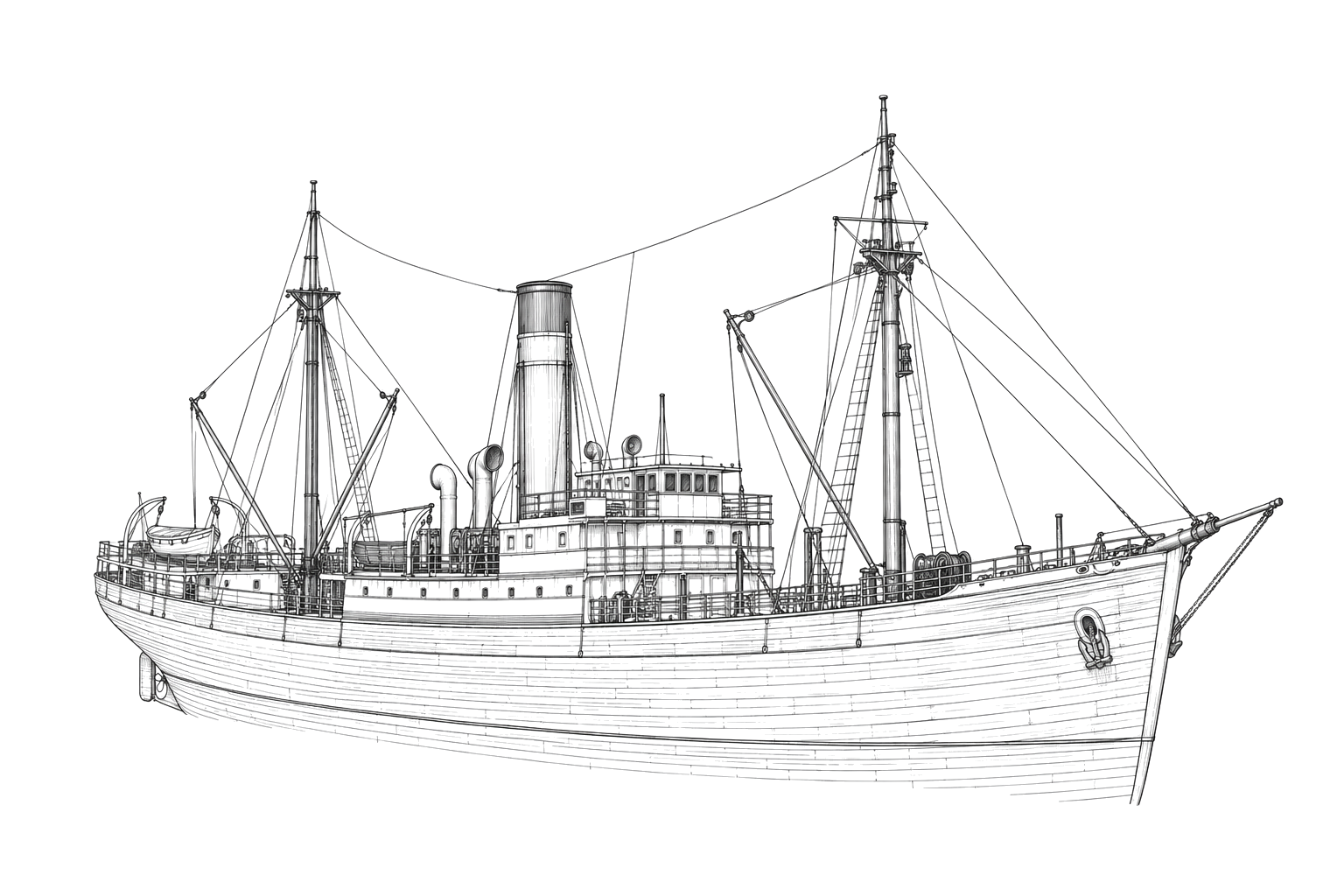 Engraved line drawing of the Mono