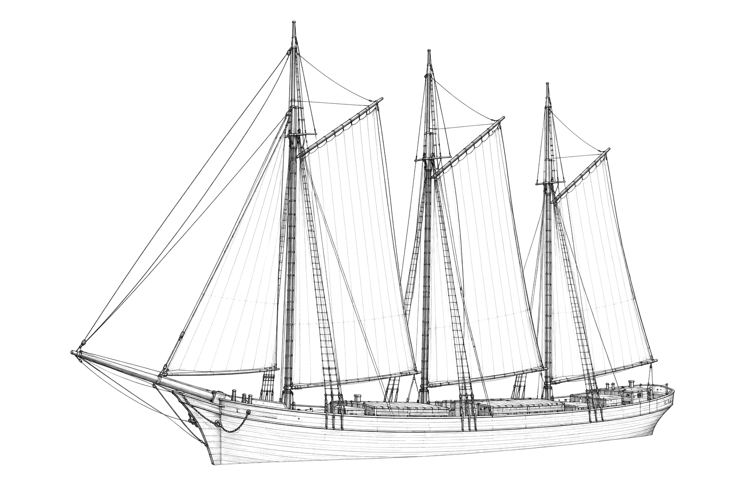 Engraved line drawing of the Niagara
