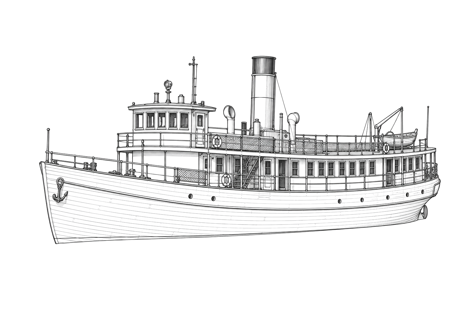 Engraved line drawing of the Madeline
