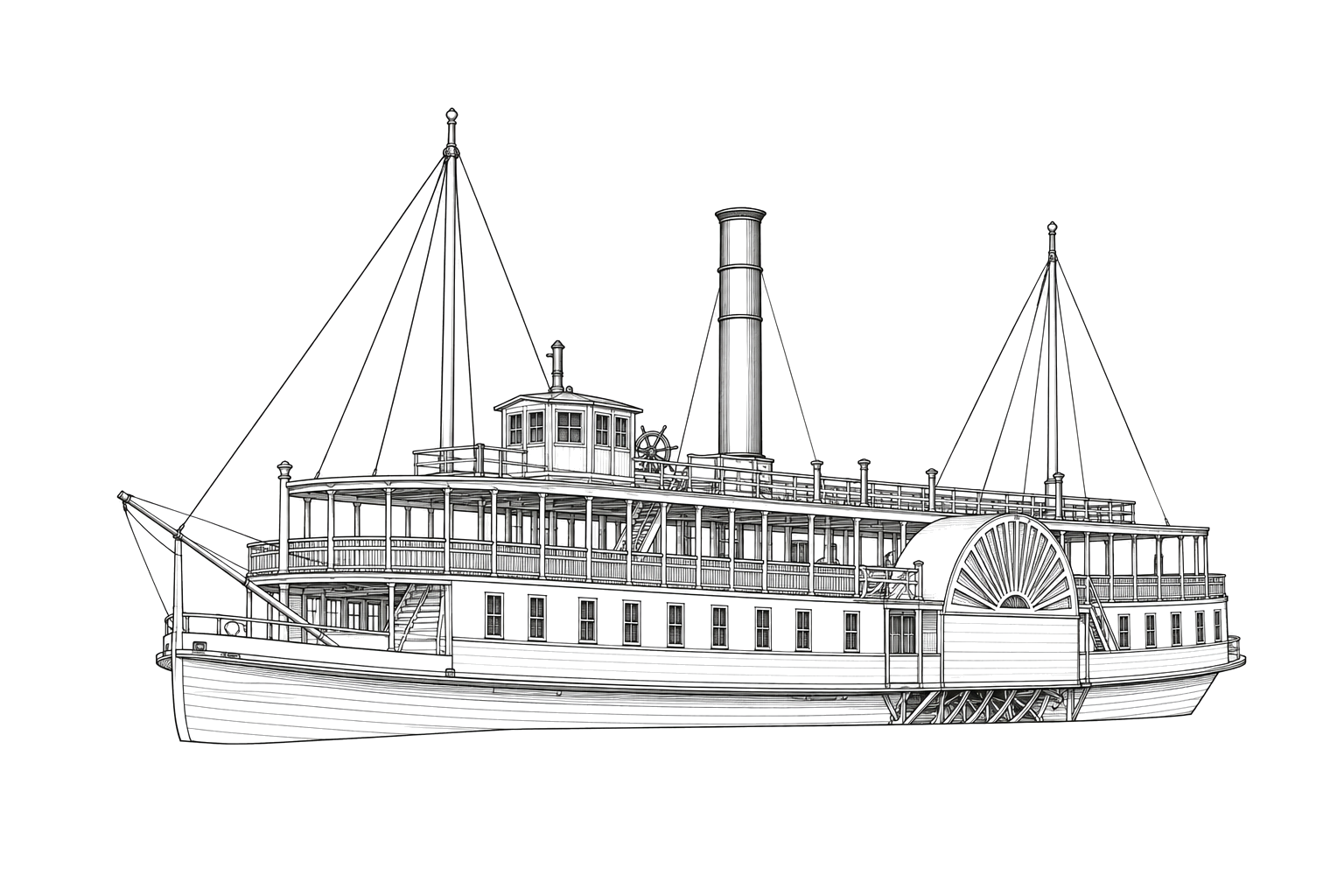 Engraved line drawing of the Tappan Zee