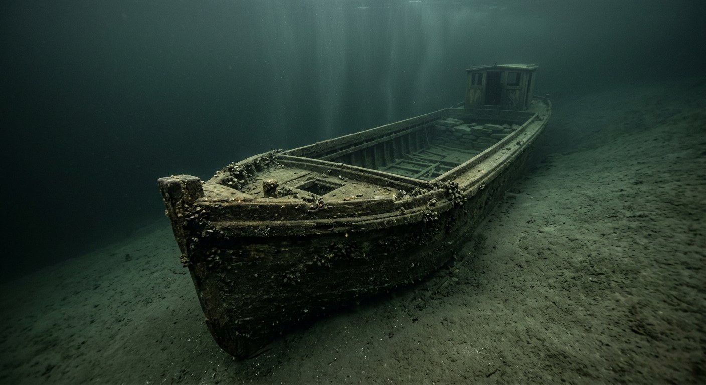 Artistic impression of the Unidentified Canal Boat (Seneca Lake)
