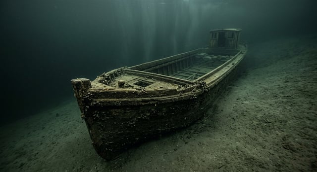 Artistic impression of the Unidentified Canal Boat (Seneca Lake)