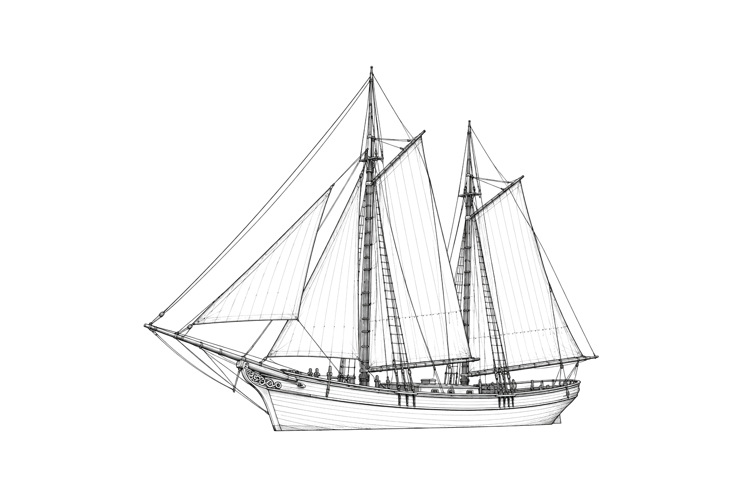 Engraved line drawing of the Arkansas