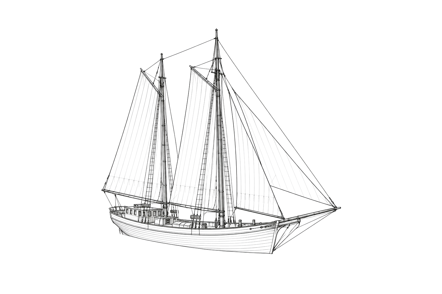 Engraved line drawing of the Persia