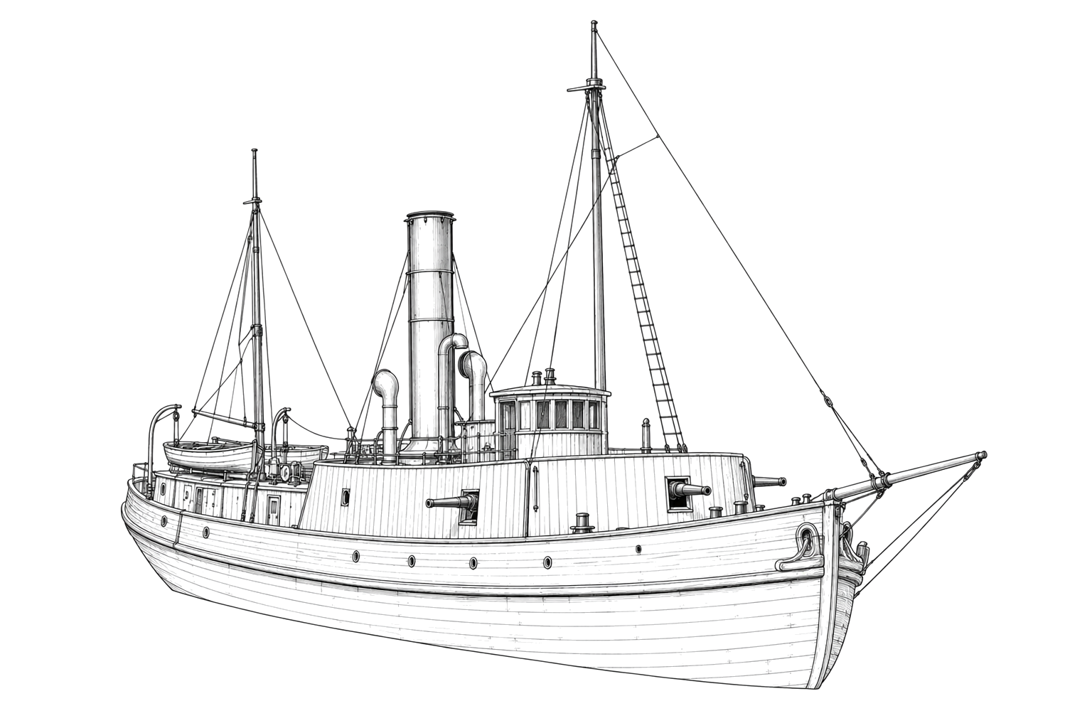 Engraved line drawing of the Neptune